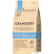 Сухой корм для кошек Grandorf White Fish&Brown Rice Indoor 2 кг