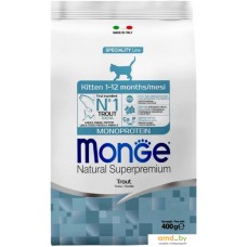 Сухой корм для кошек Monge Kitten Monoprotein Trout 400 г