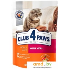 Сухой корм для кошек Club 4 Paws Premium с телятиной 14 кг