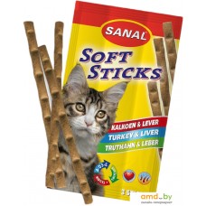 Sanal Soft Sticks Turkey & Liver с индейкой и печенью 15 г