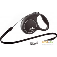 Поводок-рулетка Flexi Black Design S Cord 5 m (черный)