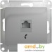 Розетка телефонная Schneider Electric Glossa GSL000381T (алюминий). Фото №1