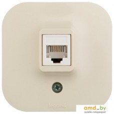 Розетка компьютерная Legrand Quteo 782254 (слоновая кость)