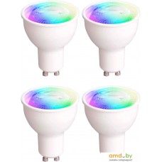 Светодиодная лампочка Yeelight Smart Bulb W1 Multicolor YGYC0120004WTEU GU10 4.5 Вт (4 шт)