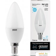 Светодиодная лампочка Gauss LED Elementary Candle 8W E14 6500K 33138 (10 шт)