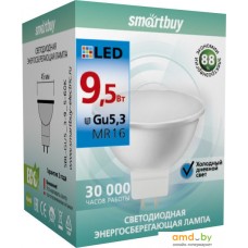 Светодиодная лампа SmartBuy MR16 GU5.3 9.5 Вт 6000 К SBL-GU5_3-9_5-60K