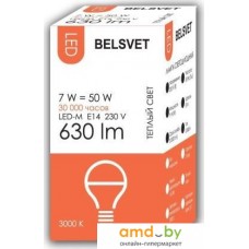 Светодиодная лампочка Belsvet LED-M G45 7 W 3000 К Е14