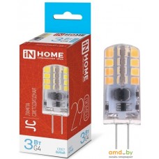 Светодиодная лампочка In Home LED-JC 3Вт 12В G4 6500К 290лм 4690612036045