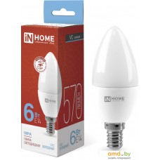 In Home LED-Свеча-VC 6Вт 230В Е14 6500К 570Лм 4690612030333