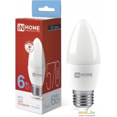 In Home LED-Свеча-VC 6Вт 230В Е27 6500К 570Лм 4690612030357