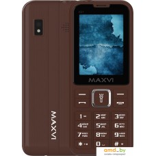 Кнопочный телефон Maxvi K21 (коричневый)