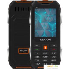 Кнопочный телефон Maxvi T101 (оранжевый)