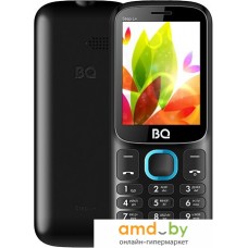 Кнопочный телефон BQ BQ-2440 Step L+ (черный/голубой)