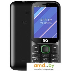 Кнопочный телефон BQ BQ-2820 Step XL+ (черный/зеленый)