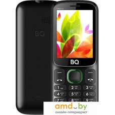 Кнопочный телефон BQ BQ-2440 Step L+ (черный/зеленый)