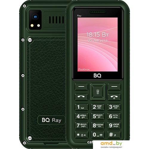 Кнопочный телефон BQ BQ-2454 Ray (зеленый)