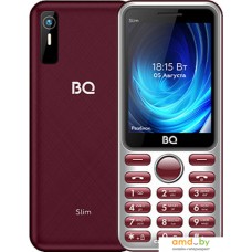 Кнопочный телефон BQ BQ-2833 Slim (бордовый)