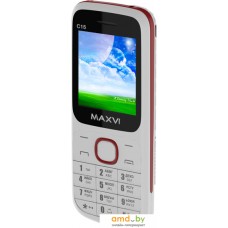 Мобильный телефон Maxvi C15 (белый/красный)