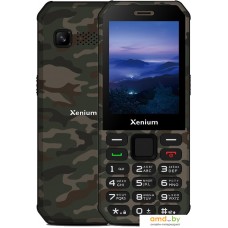 Кнопочный телефон Xenium X300 (зеленый камуфляж)