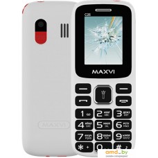 Мобильный телефон Maxvi C26 (белый/красный)