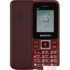 Мобильный телефон Maxvi C3i (винный красный)