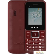 Мобильный телефон Maxvi C3n (винный красный)