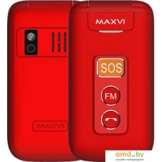 Кнопочный телефон Maxvi E5 (красный)