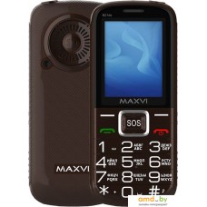 Кнопочный телефон Maxvi B21ds (коричневый)