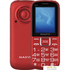 Кнопочный телефон Maxvi B21ds (красный)