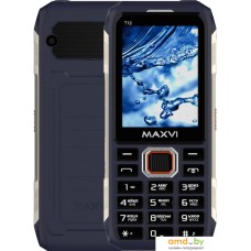 Кнопочный телефон Maxvi T12 (синий)