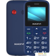 Кнопочный телефон Maxvi B100 (синий)