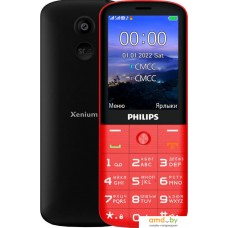 Кнопочный телефон Philips Xenium E227 (красный)