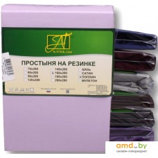 Постельное белье Альвитек Поплин однотонный на резинке 140x200x25 ПР-ПО-Р-140-ЛАВ (лавандовый)