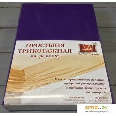 Постельное белье Альвитек Трикотажная на резинке 200x200x20 ПТР-БАК-200 (баклажан)