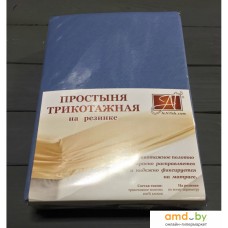 Постельное белье Альвитек Трикотажная на резинке 90x200x20 ПТР-ГЕЛЬ-090 (голубая ель)