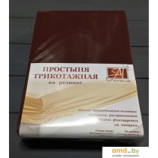 Постельное белье Альвитек Трикотажная на резинке 90x200x20 ПТР-ШОК-090 (шоколад)