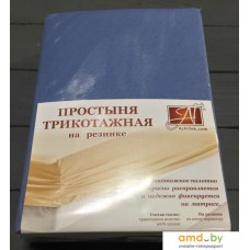 Постельное белье Альвитек Трикотажная на резинке 160x200x20 ПТР-ГЕЛЬ-160 (голубая ель)