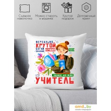 Декоративная подушка Print Style Нереально крутой учитель 40x40plat4