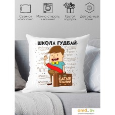 Декоративная подушка Print Style Школа гудбай 40x40plat14