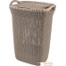 Корзина Keter Knit Laundry Hamper 57л (темно-коричневый). Фото №1