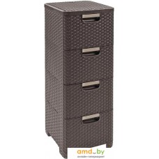 Комод Keter X4 Style Rattan Drawer DBR 210 (темно-коричневый)