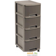 Комод Keter Drawer 4X10L Knit -STD (коричневый)