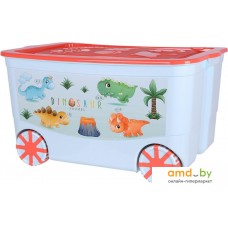 Ящик для хранения Эльфпласт KidsBox (бирюзовый/коралловый)