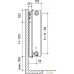 Стальной панельный радиатор Royal Thermo Ventil Compact VC22-300-600 (Bianco Traffico). Фото №2