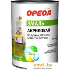 Краска Ореол Акриловая 0.9 кг (белый глянцевый)