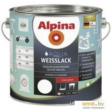 Эмаль Alpina Aqua Weisslack (глянцевая, 0.75 л)