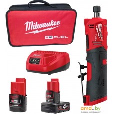 Прямошлифовальная машина Milwaukee M12 Fuel FDGS-422B 4933471436 (с 2-мя АКБ 2 Ah, 4 Ah)