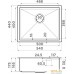 Кухонная мойка Omoikiri Kasen 54-16-INT-GM (вороненая сталь). Фото №5