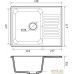 Кухонная мойка GranFest QUARZ Z-13 (темно-серый). Фото №3