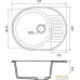 Кухонная мойка GranFest QUARZ Z-58 (темно-серый). Фото №3